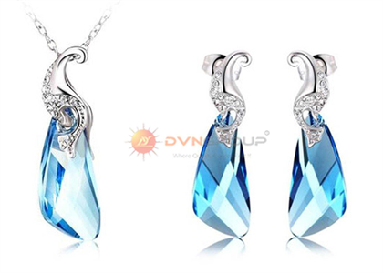 Rhodium Plated | CZ Studded Pendant Sets